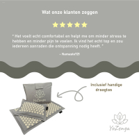 Premium Acupressuur Set Lotus Graceful Grey met mat & kussen | YoZenga